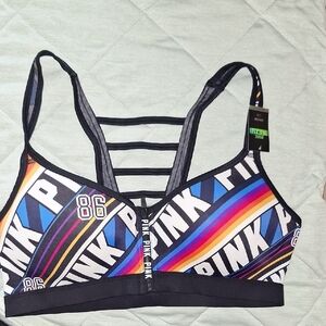 PINK Victoria's Secret Strappy Multicolor Sports Bra